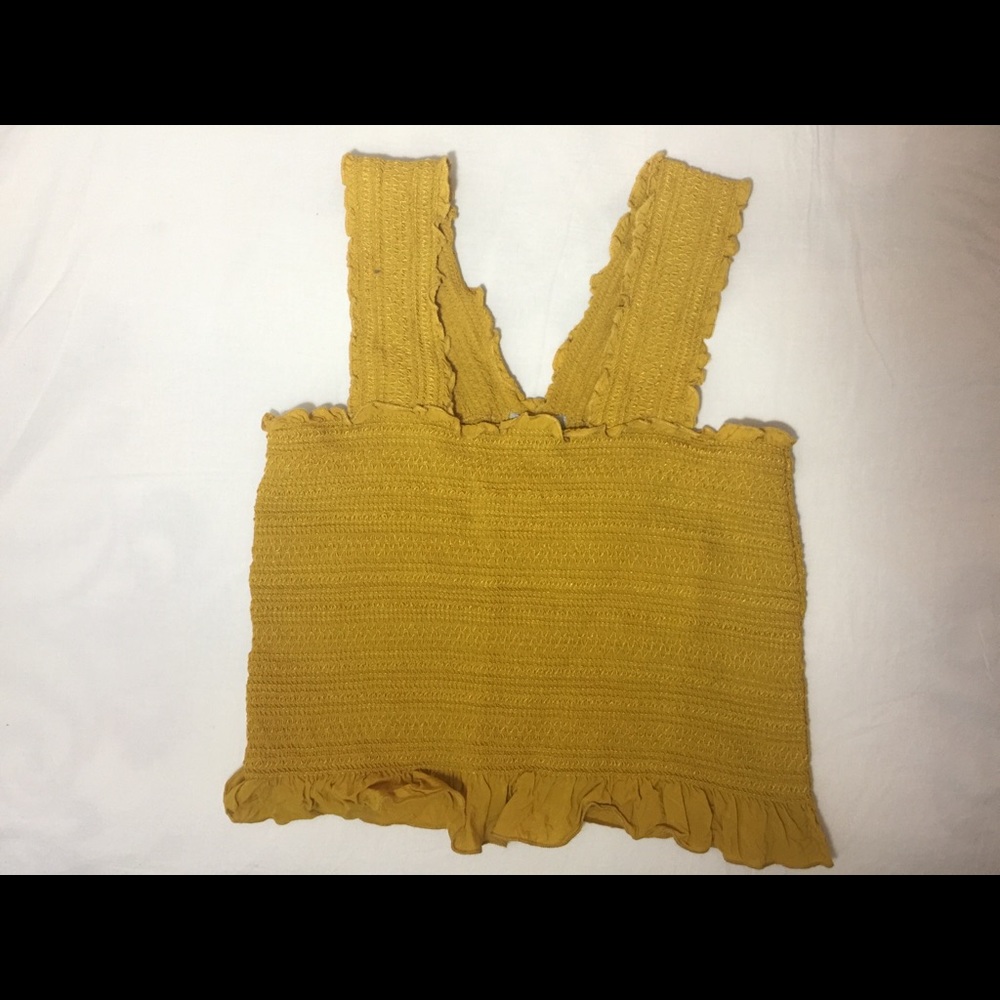 H&M smocking top with wide strips